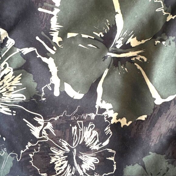 Op Men's SZ XL Swim Suit Trunks Hawaiian Green & Tan Elastic/Tie Waist, Pocket - Picture 5 of 11